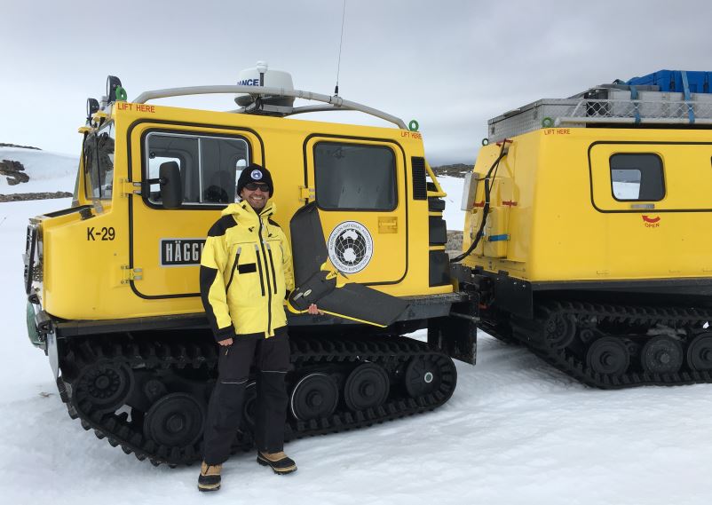 James Rennie, on assignment for AUAV in Antarctica.