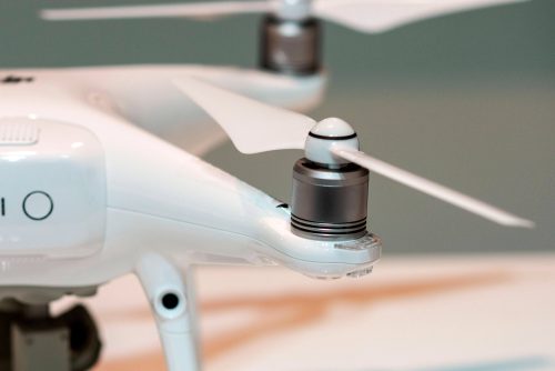 A close up a commercial drone A close up a commercial drone