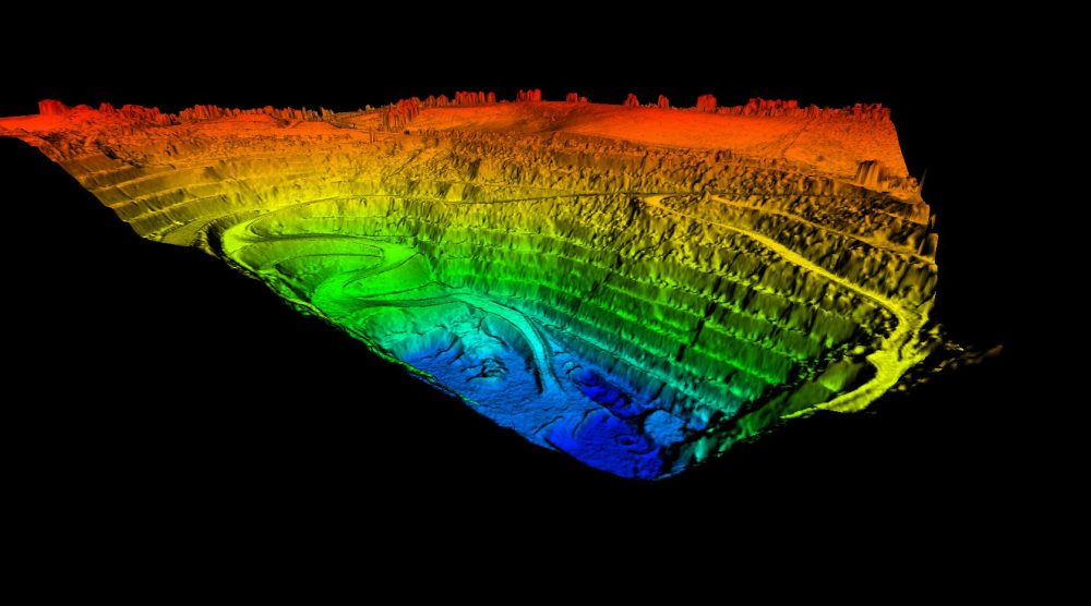 An image of quarry drone data