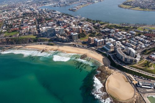 A view of Newcastle from above at Noon